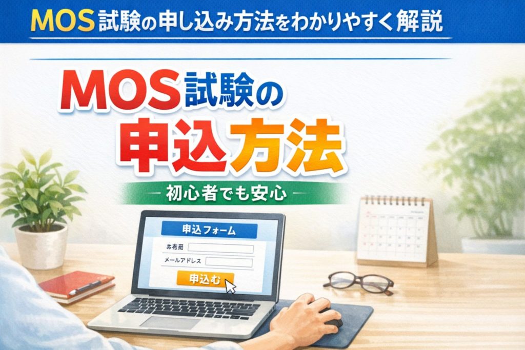 MOS試験の申し込み⽅法をわかりやすく解説